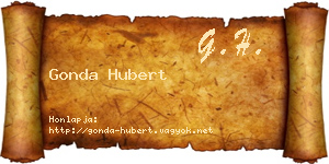 Gonda Hubert névjegykártya